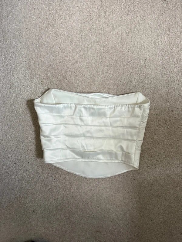 ASOS ASOS white corset style crop top - 1