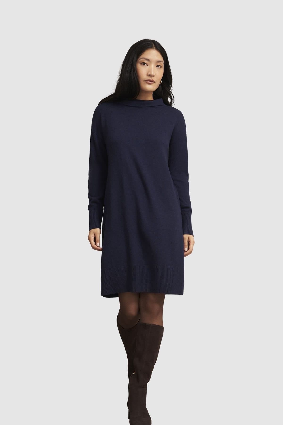Hobbs London Hobbs London Women's Audrey Knitted Dress in Dark Navy