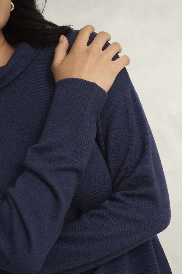 Hobbs London Hobbs London Women's Audrey Knitted Dress in Dark Navy - 3