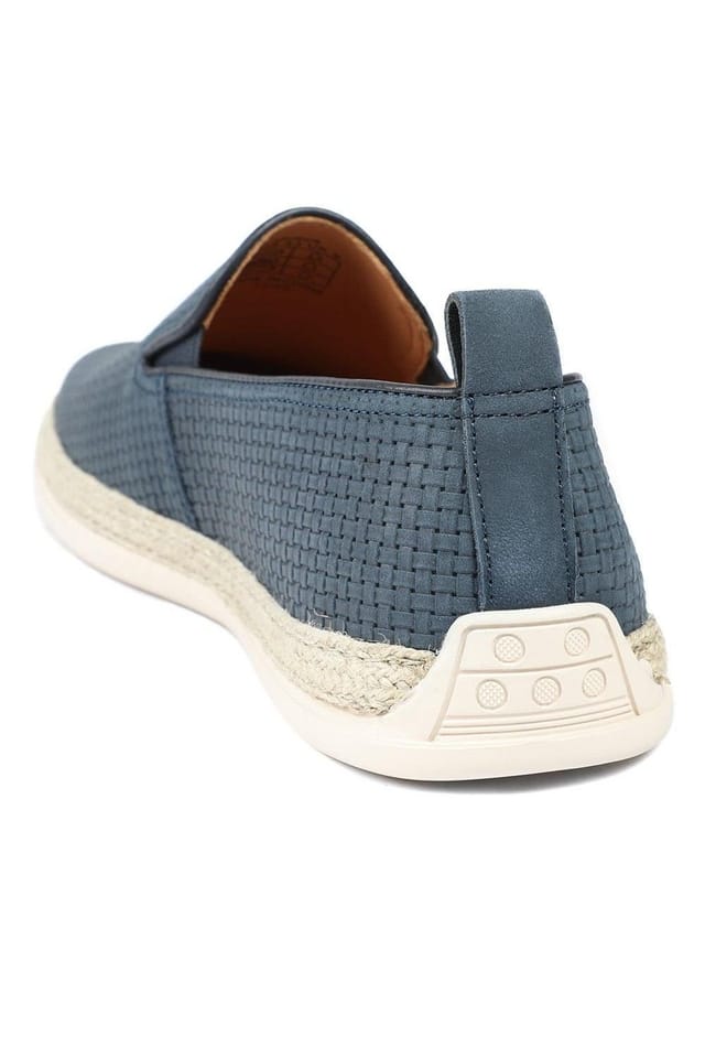 Jones Bootmaker Jones Bootmaker Men's Quince Leather Espadrille Slip On Shoes in Navy - 3