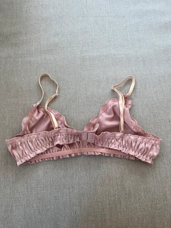 ASOS ASOS frill pink silk bra