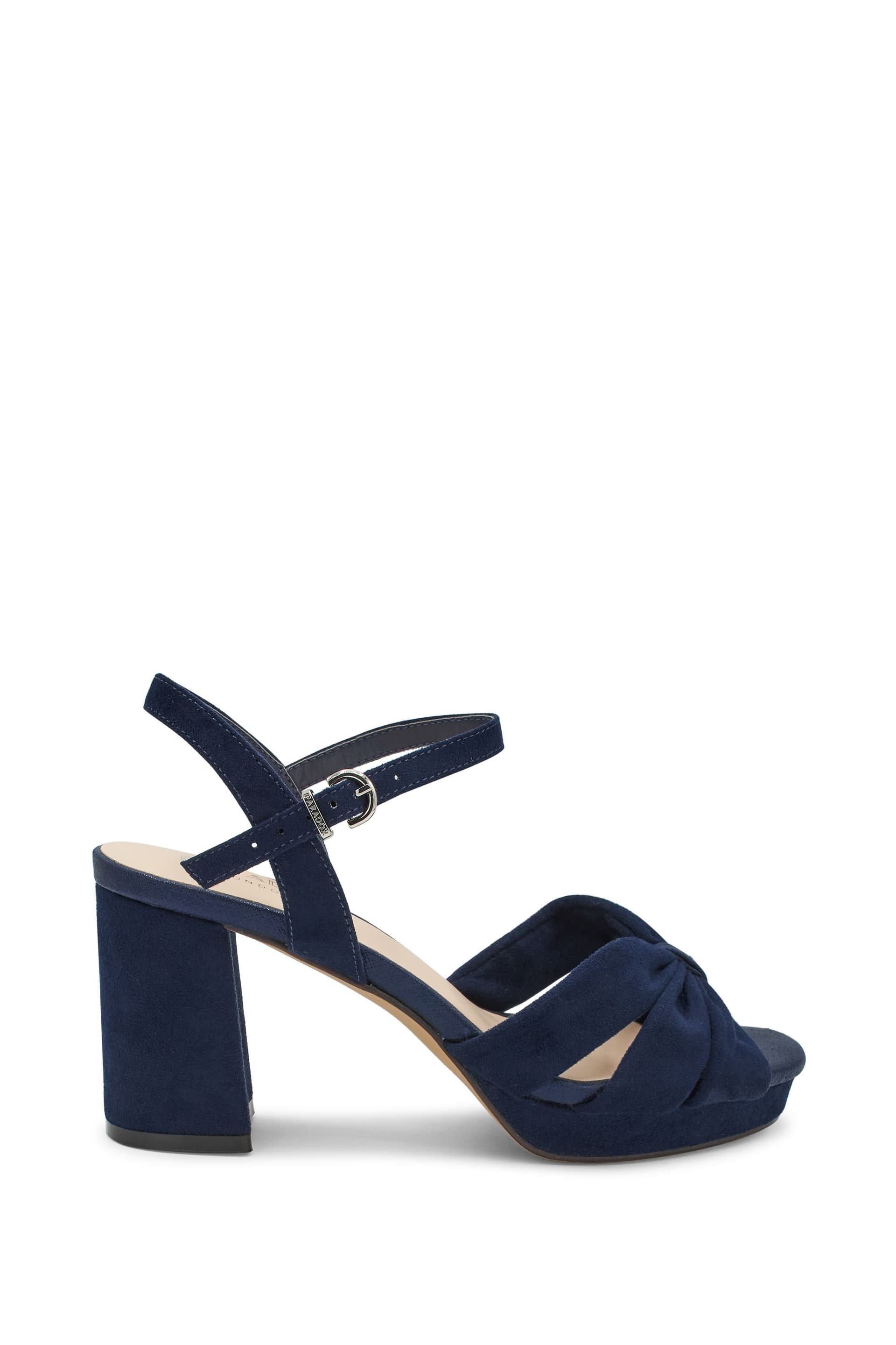 Paradox London Paradox London Women's Wide Fit 'Nerita' Platform Heeled Sandals in Navy