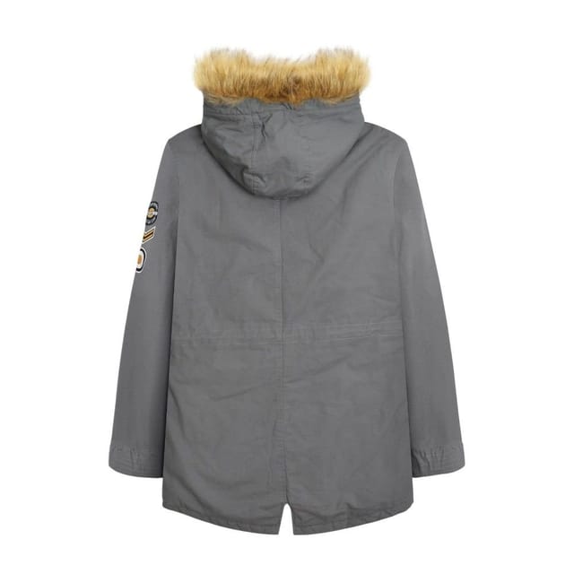 Lambretta Lambretta Men's Sherpa Lined Parka in Dark Grey - 2