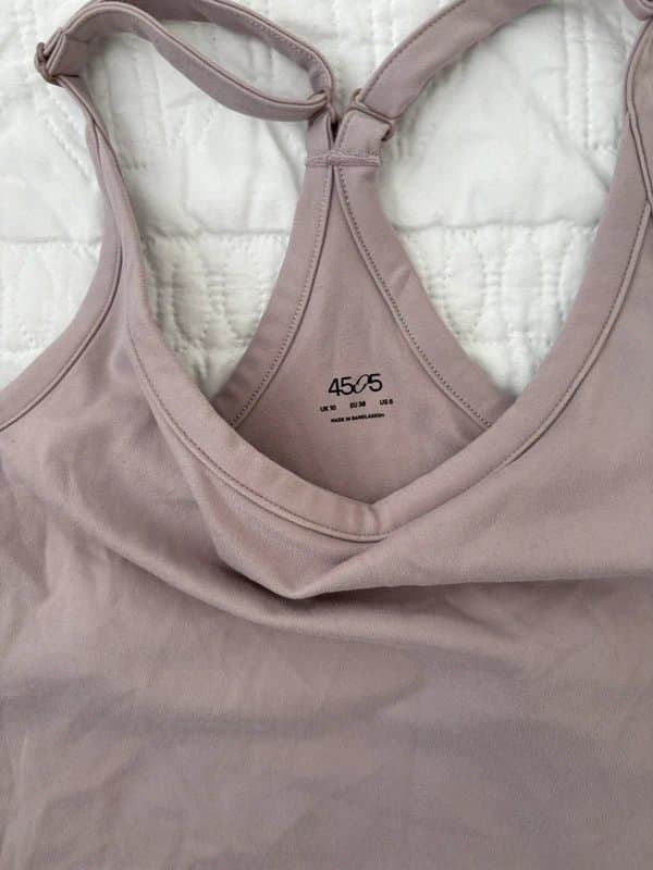 ASOS ASOS 4045 lilac seamless halter sports bra with built in bra