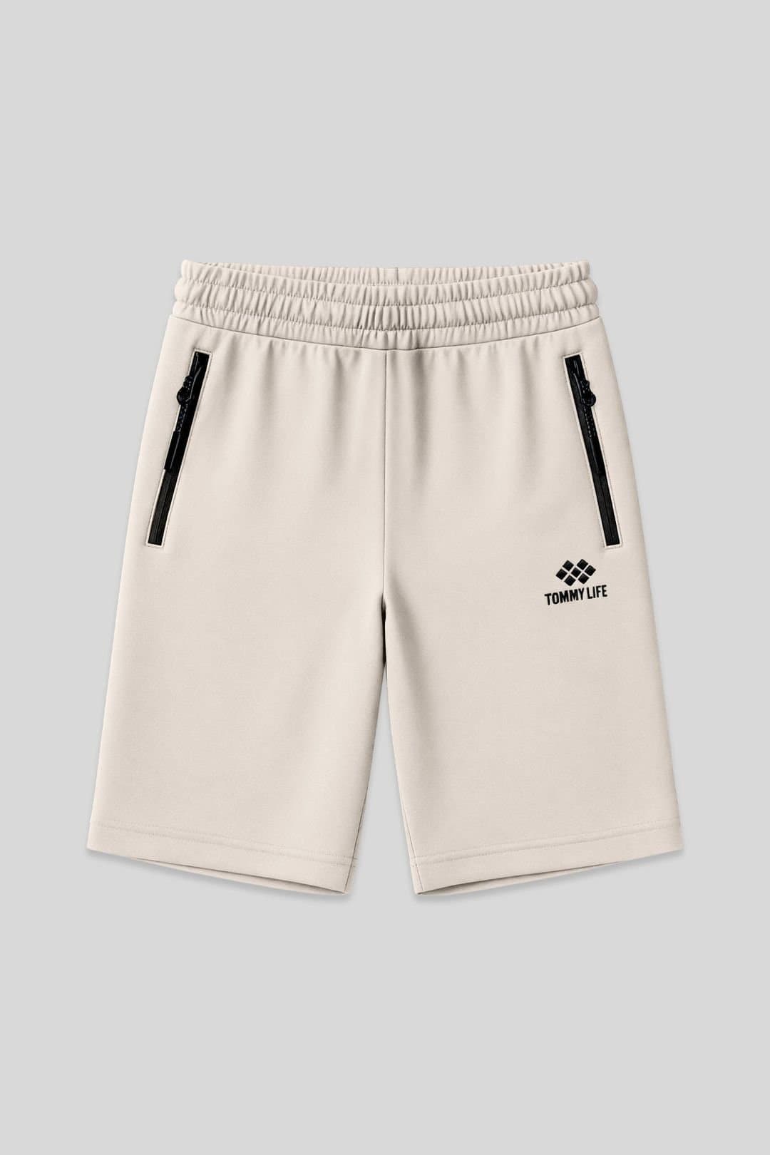 Tommy Life Tommy Life Men's Regular-fit Knit Sweat Shorts in Beige
