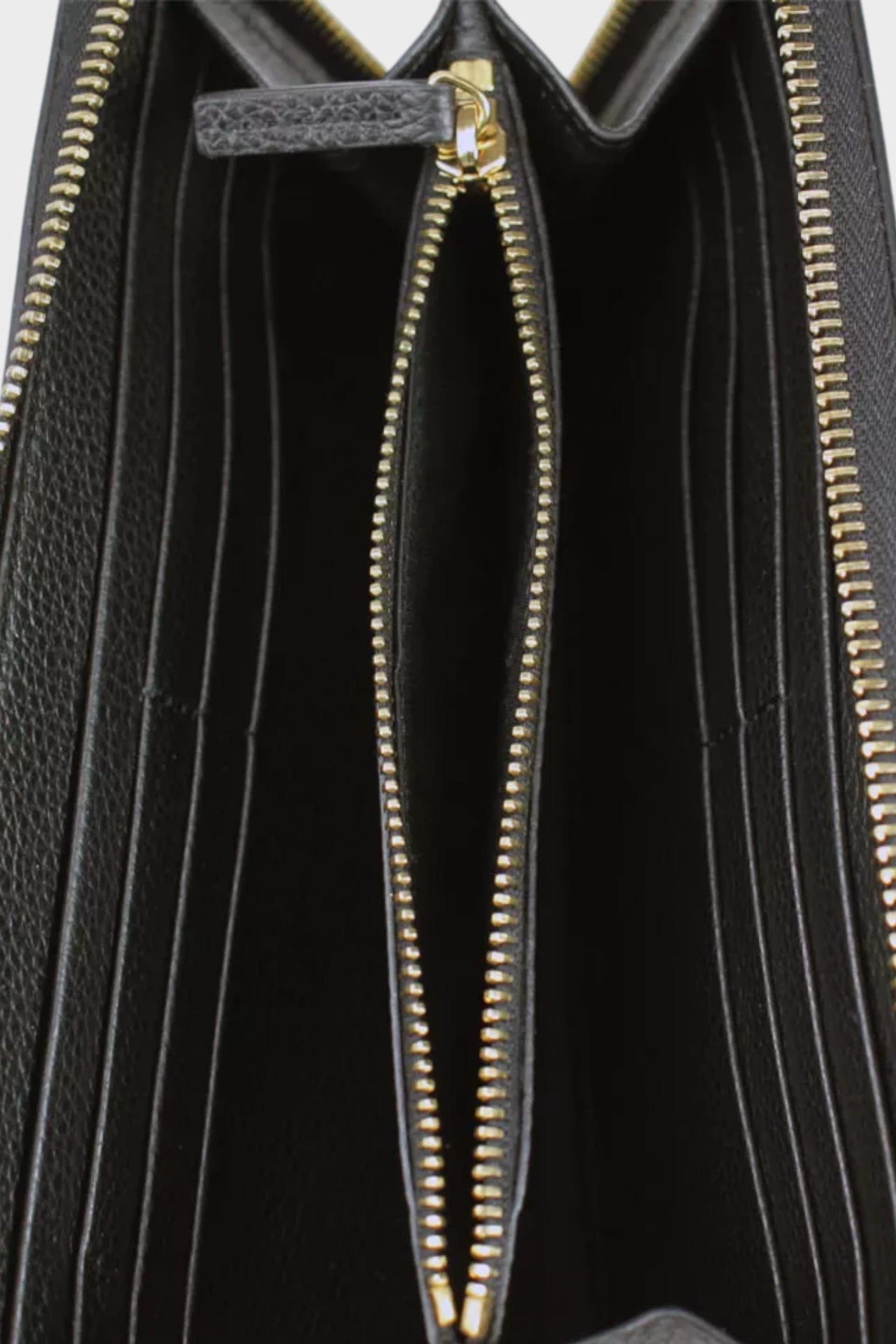 Versace Versace Women's Virtus Black Leather Long Wallet - 4