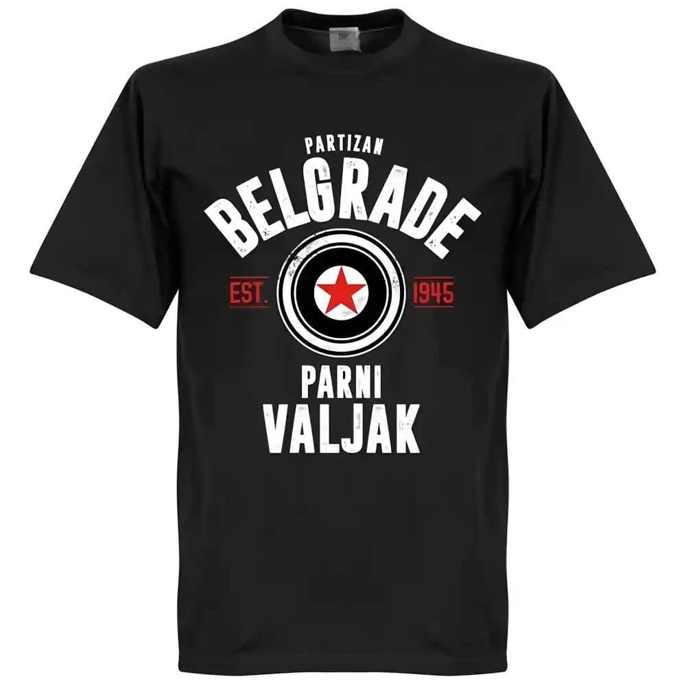 Partizan Belgrade Partizan Belgrade Men's Established T-Shirt in Black