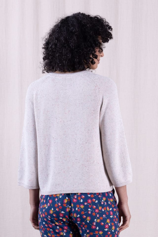 Nomads Clothing Nomads Clothing Women's Cotton Wide Neck Jumper in Ivory - 3