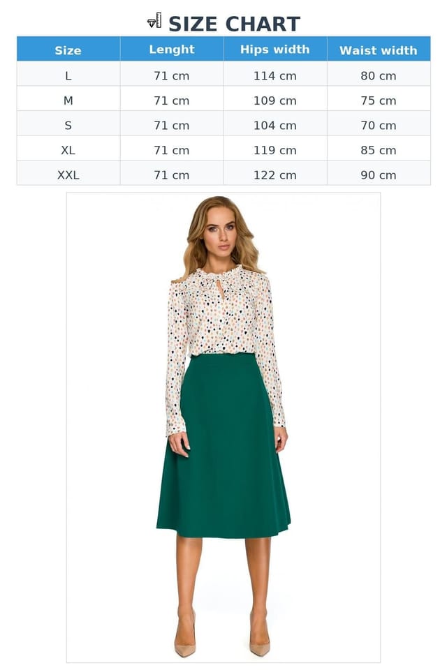 Love Lace Love Lace Women's A Line Midi Skirt with Covered Zip Style 124820 in Green - 3