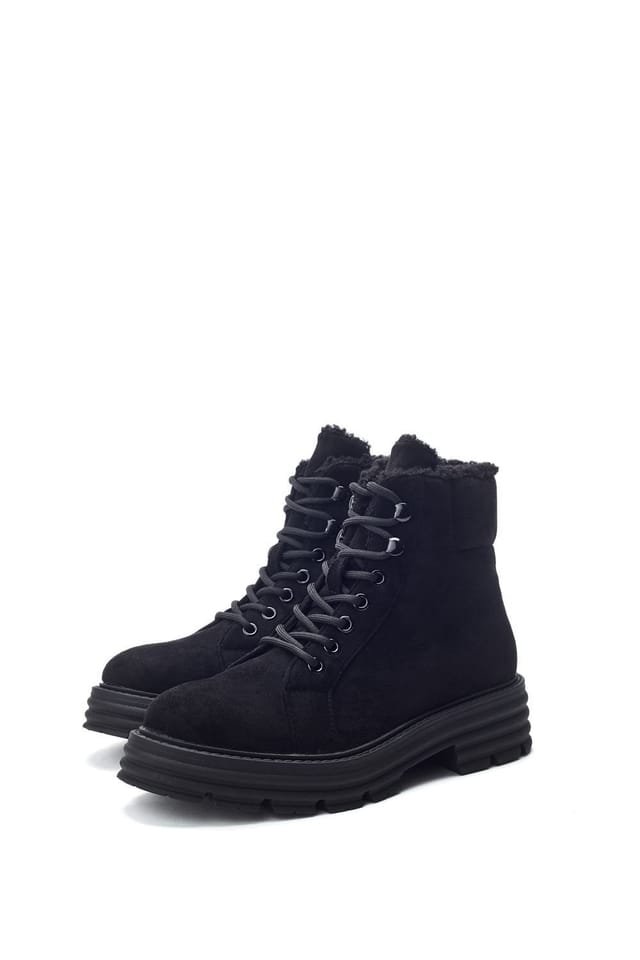 b.soleful b.soleful Women's 'Gaveana' Alcantara Ankle Boots in Black - 2