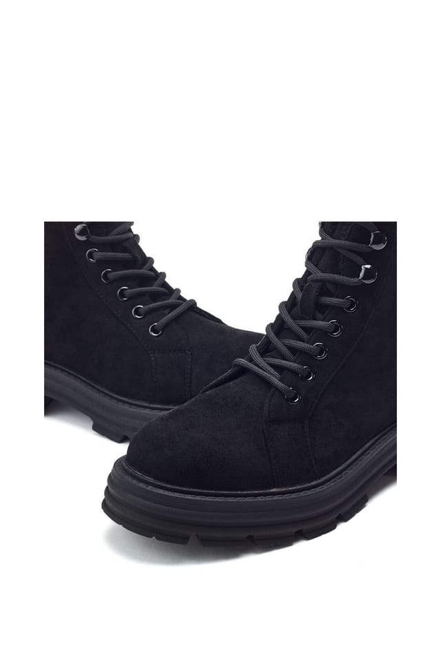 b.soleful b.soleful Women's 'Gaveana' Alcantara Ankle Boots in Black - 3