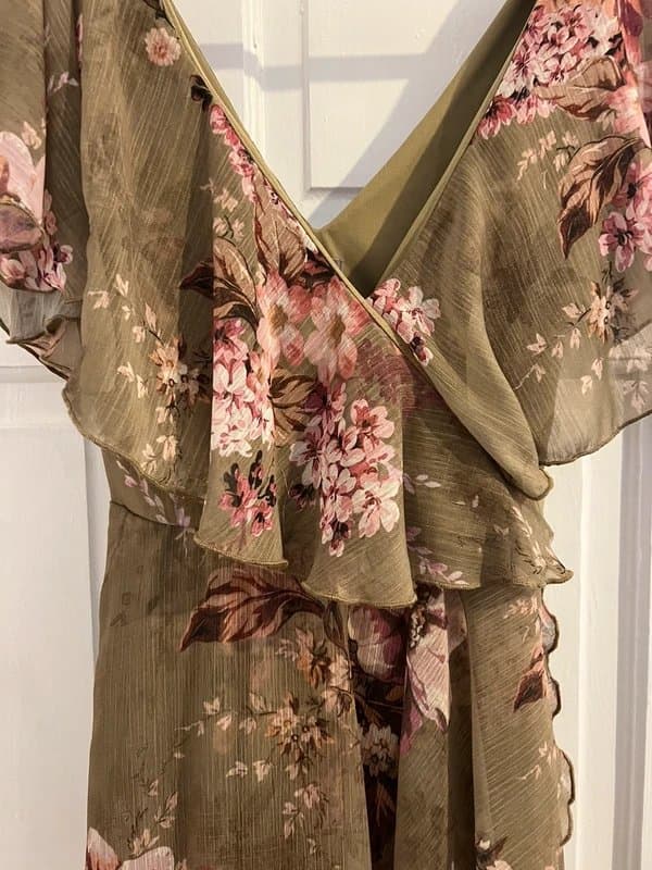 ASOS ASOS Green & Pink Floral Dress