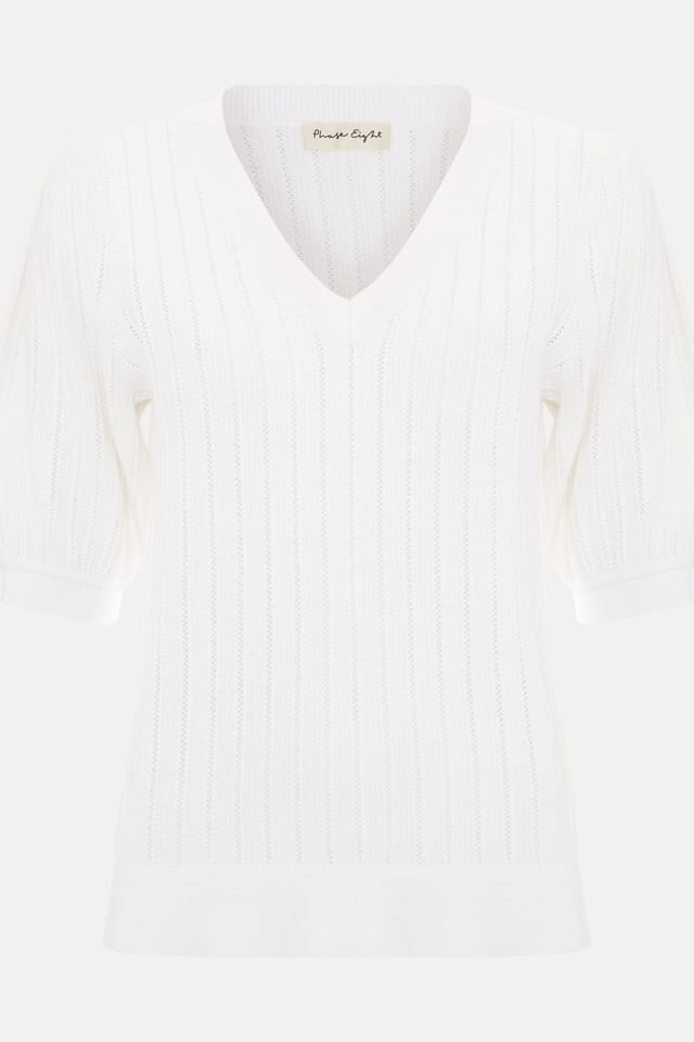 Phase Eight Phase Eight Women's Lilo Textured Top in White - 2