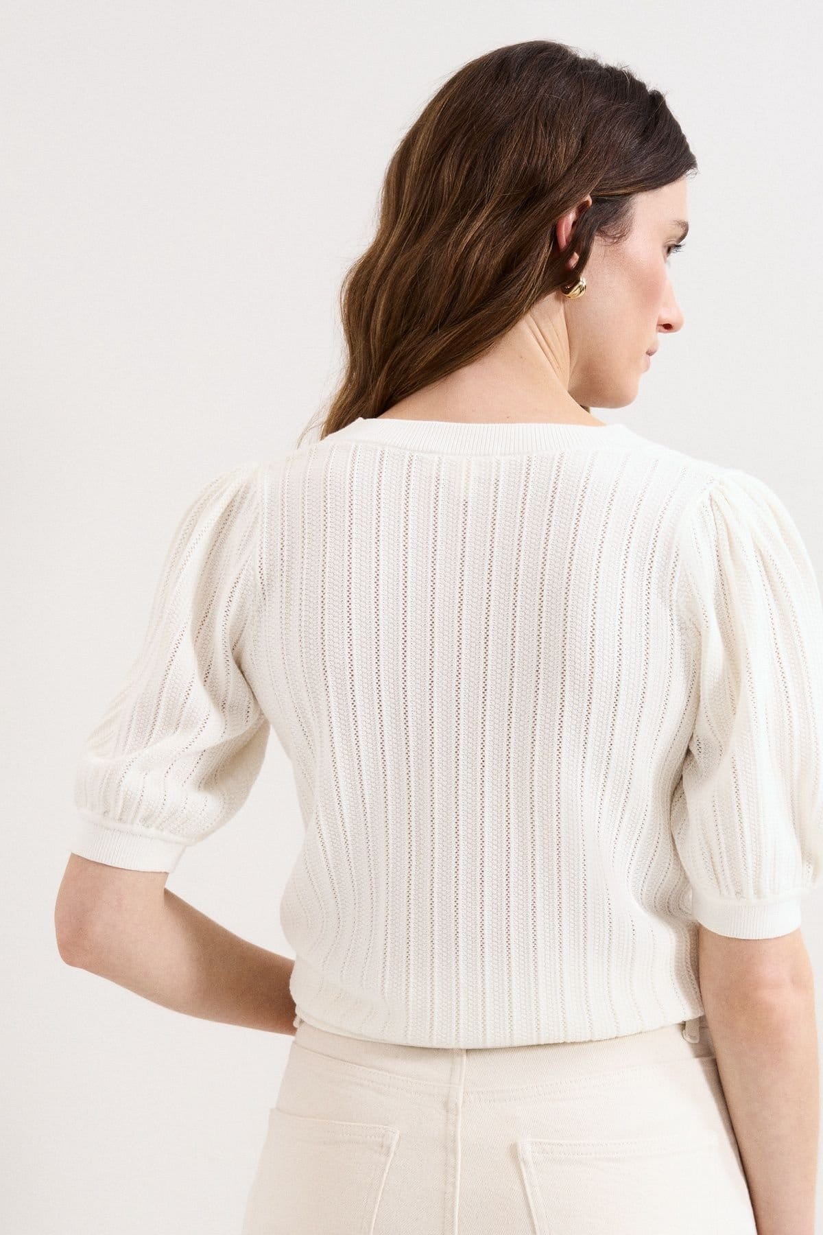 Phase Eight Phase Eight Women's Lilo Textured Top in White - 4