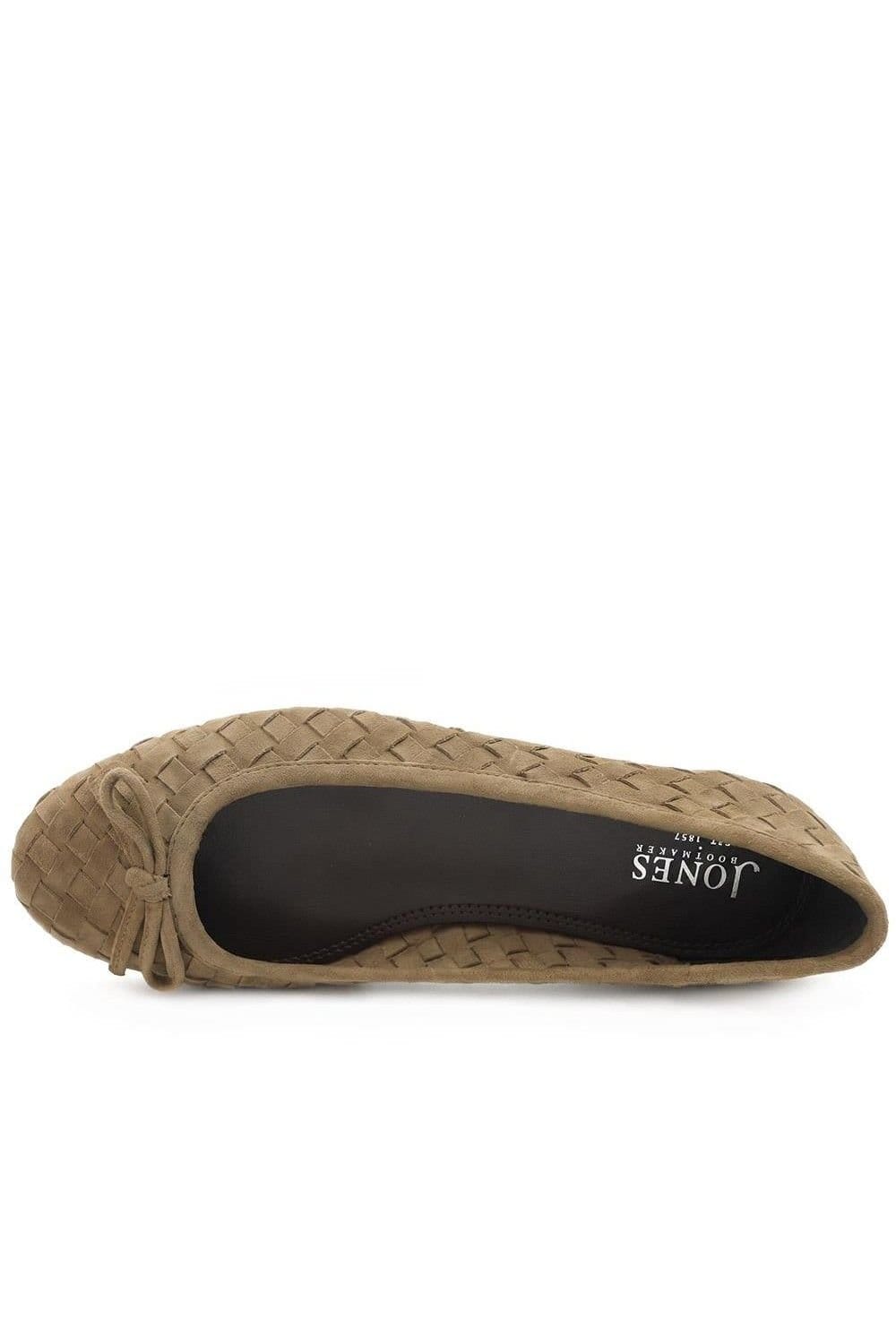 Jones Bootmaker Jones Bootmaker Women's Orta Leather Woven Pumps in Olive - 4