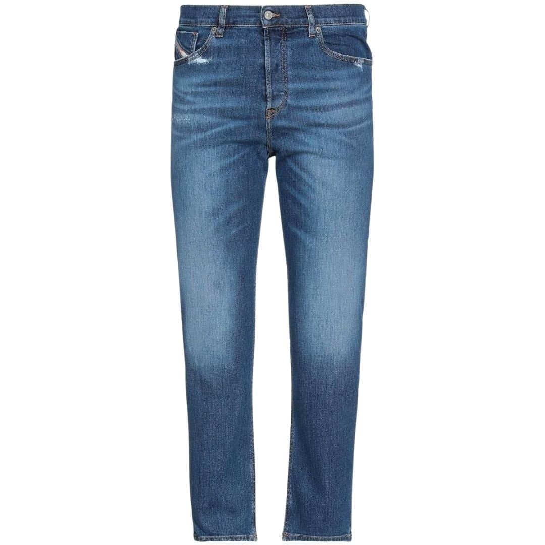Diesel Diesel Men's D-Fining Tapered Fit Plain Blue Wash Denim Jeans