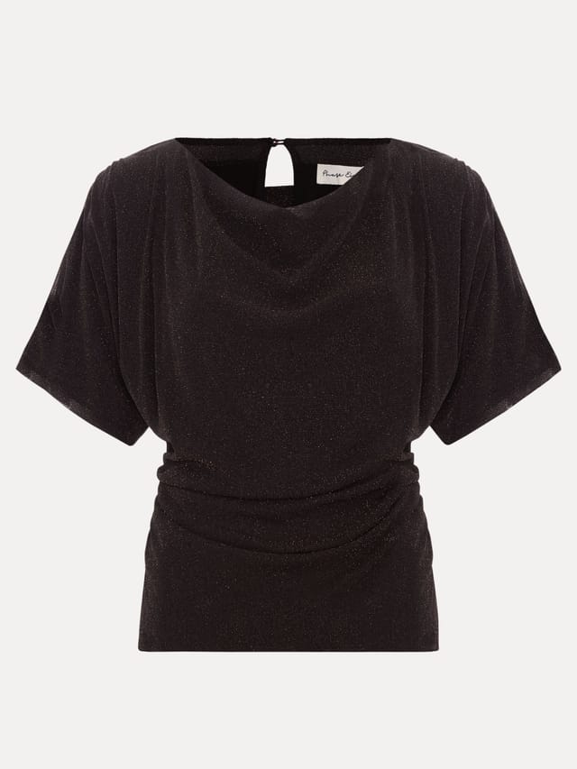 Phase Eight Phase Eight Women's Martha Draped Top in Metallic Gold - 2