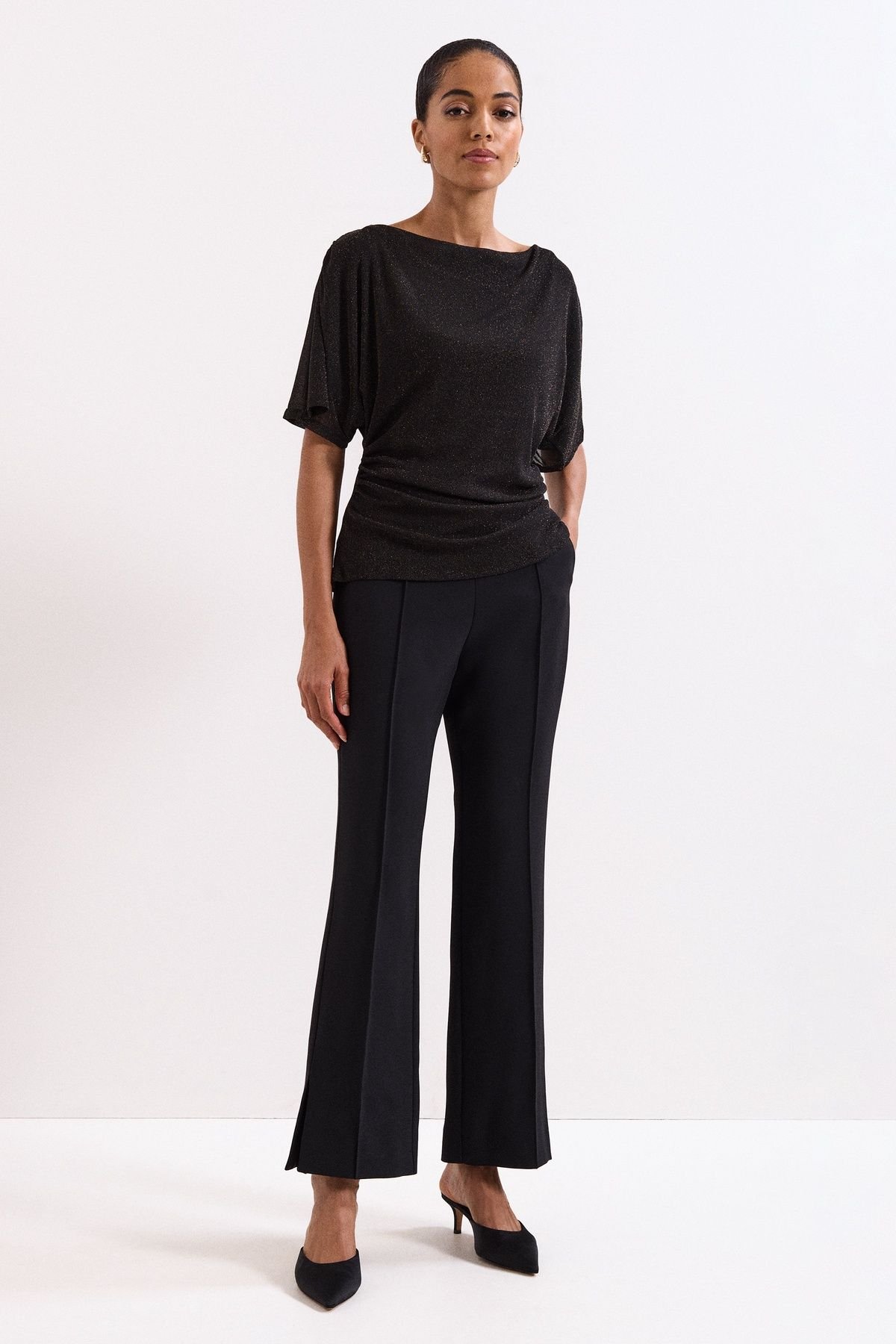 Phase Eight Phase Eight Women's Martha Draped Top in Metallic Gold - 3