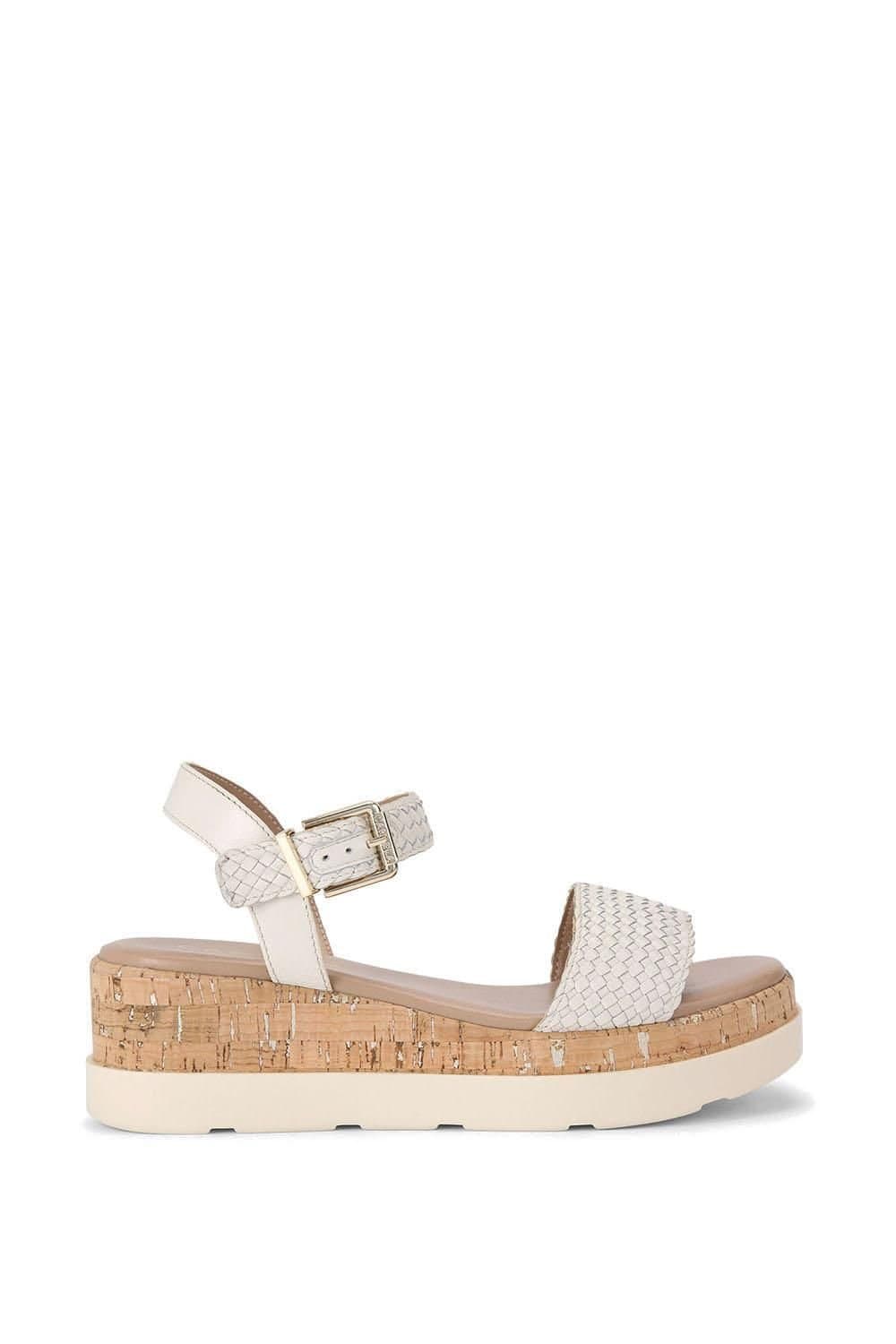 Carvela Carvela Women's 'Serenita Weave Sandal' Leather Sandals in Cream