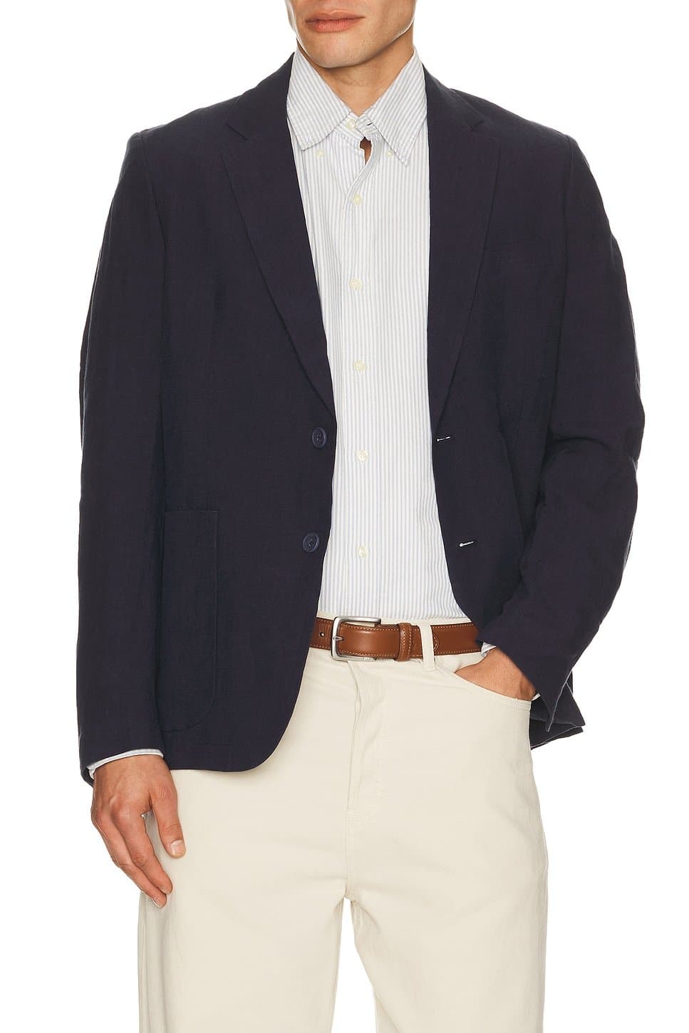 revolve Revolve Navy Linen Blazer