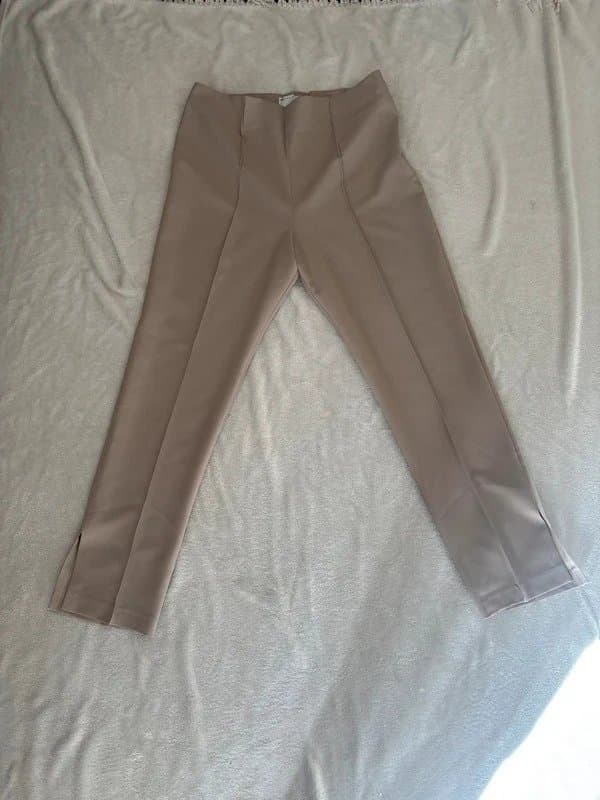 ASOS ASOS Mansy Skinny Split Side Trouser in Camel UK18