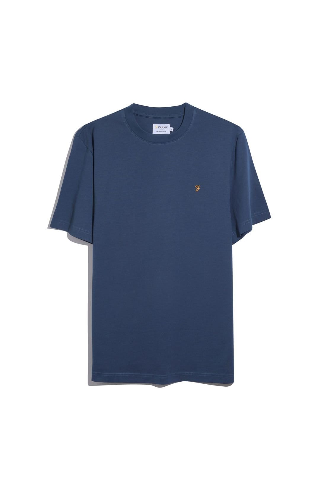 Farah Farah Men's Danny Basic T-Shirt Agian Blue - 1