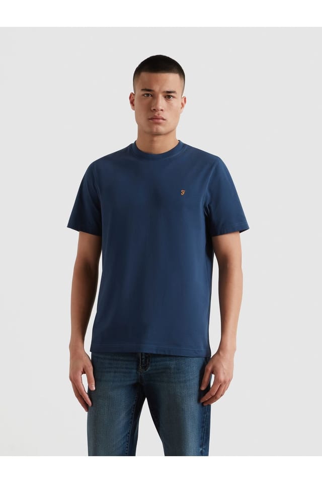 Farah Farah Men's Danny Basic T-Shirt Agian Blue - 2