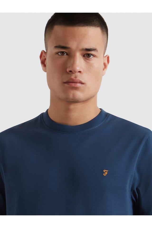 Farah Farah Men's Danny Basic T-Shirt Agian Blue - 3