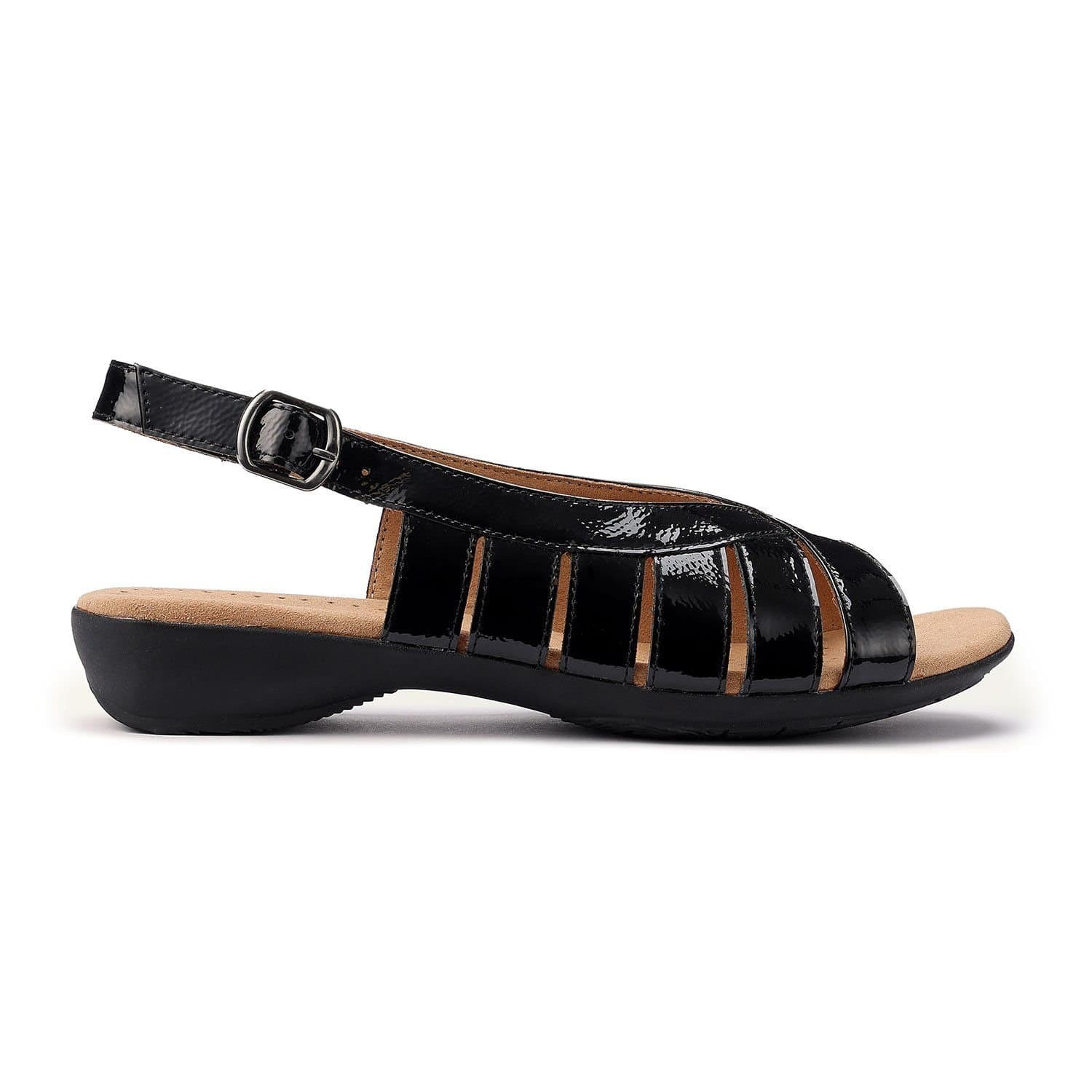 Hotter Hotter Women's Wide Fit 'Sundown' Slingback Sandals in Black