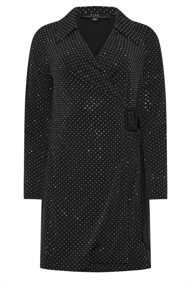 Star By Julien Macdonald Star by Julien Macdonald Women's Diamante Belted Wrap Dress in Black - 2
