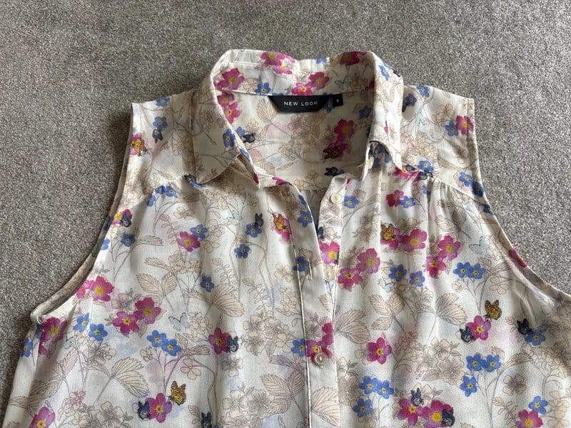 New Look Multi-Coloured Floral Sleeveless Blouse
