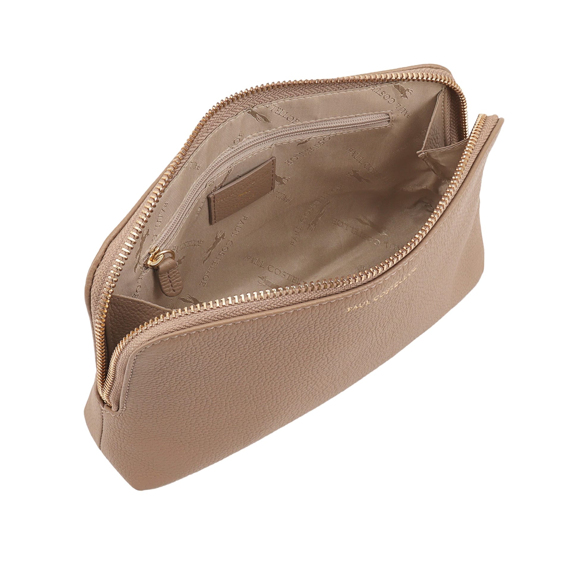 Paul Costelloe Paul Costelloe Women's Meta Leather Pouch in Beige - 4