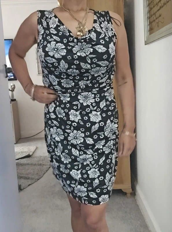 Mela London Mela london summer ruched skirt detail dress sleeveless office wear work