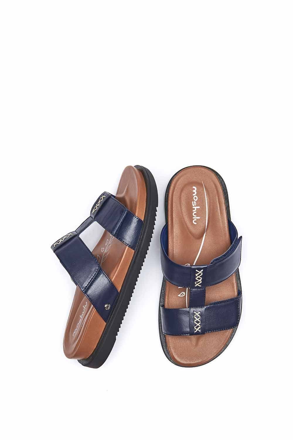 Moshulu Moshulu Women's 'Atlanta' Lightweight Chunky Gladiator Sandals in Indigo - 2