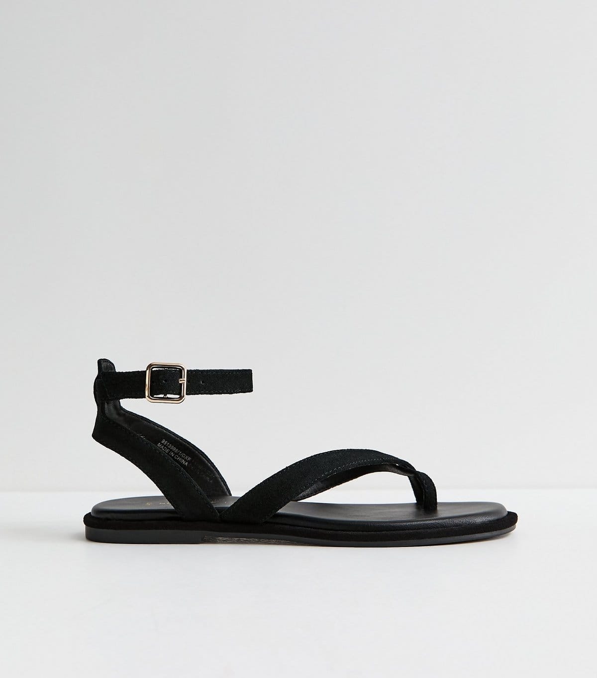 New Look Women's Premium Real Leather Black Crossover Strap Flat Sandals New Look - 4