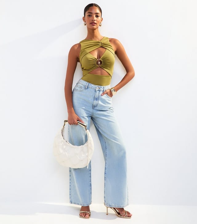 New Look Women's Light Khaki Cut Out O Ring Body New Look - 3