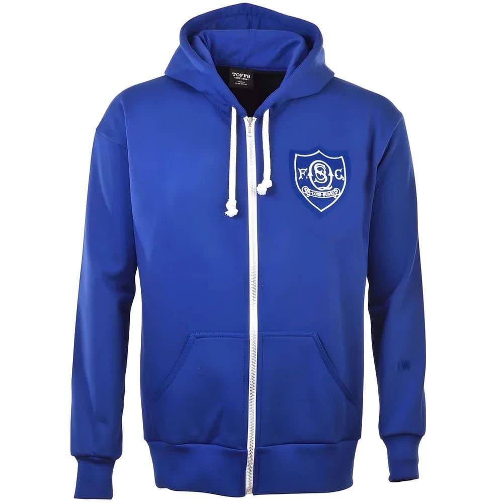 QoS QoS Men's Mens Queen of the South FC Zipped Hoodie Royal in Blue