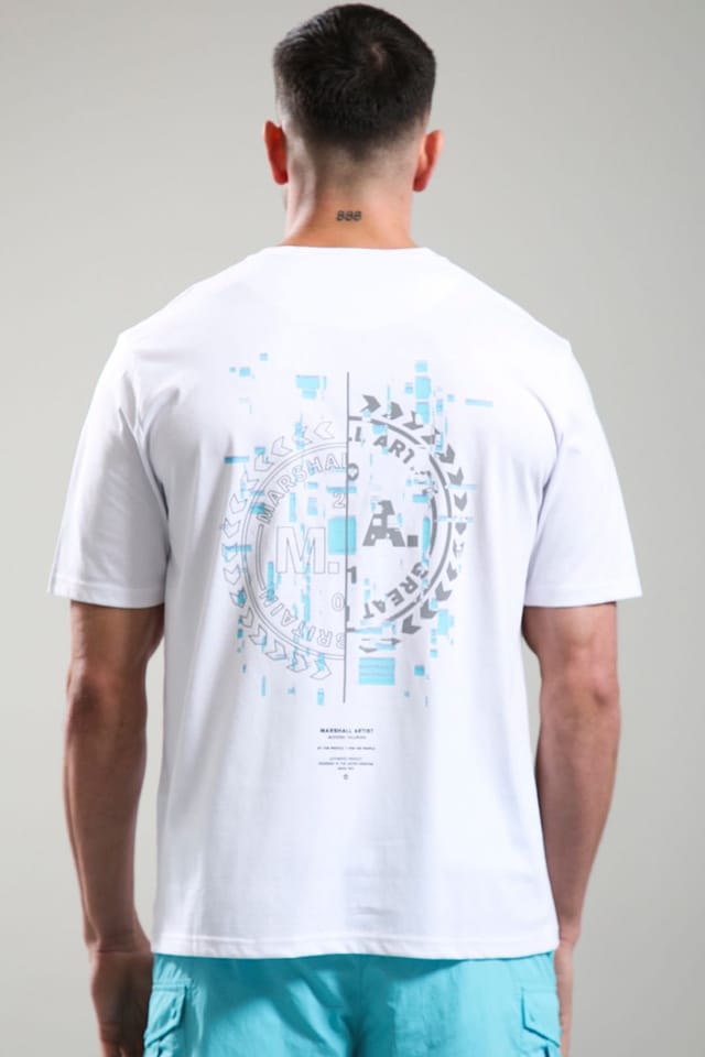 Marshall Artist Marshall Artist Men's Glitch Theory Back Print T-Shirt White - 2