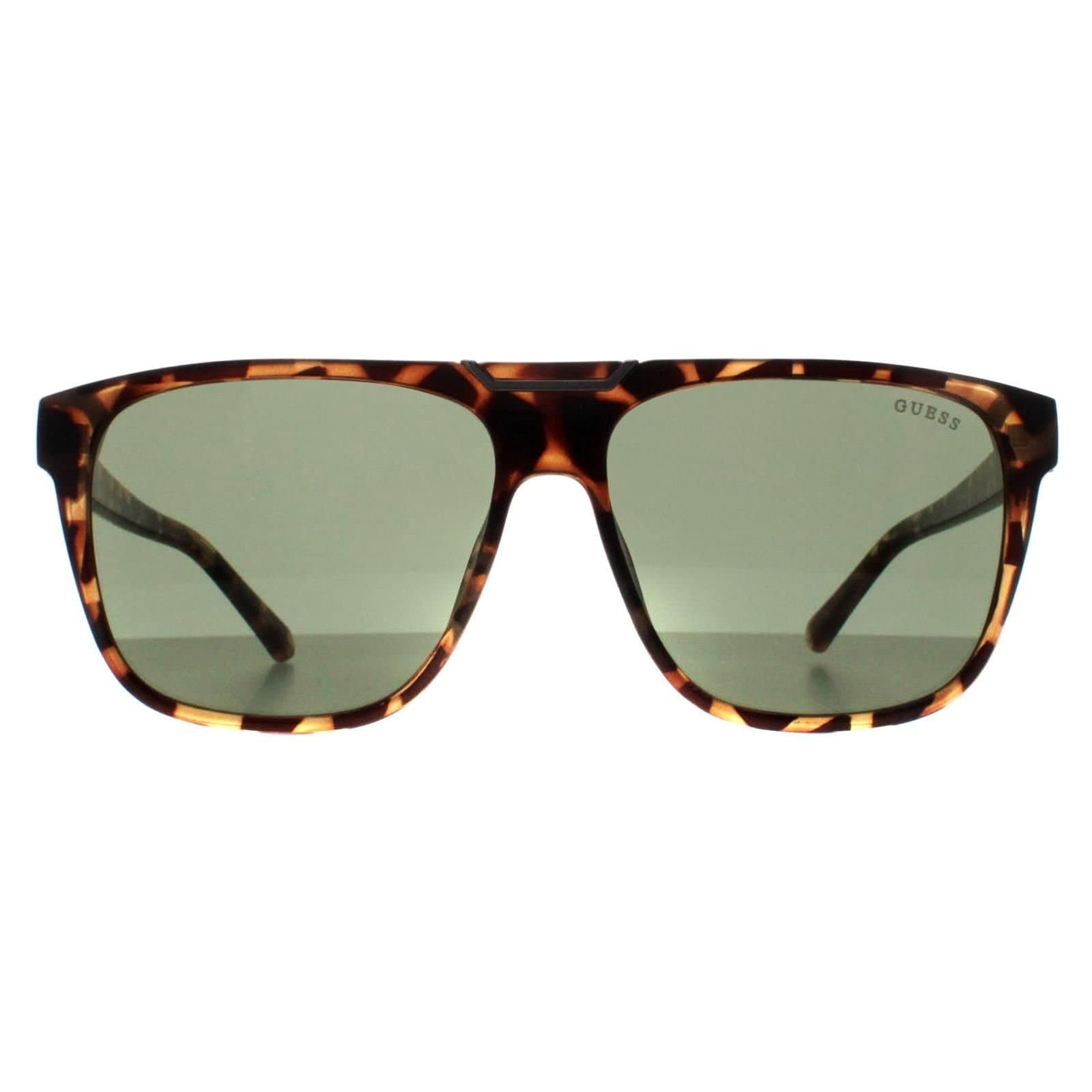 GUESS Guess Men's Square Blonde Havana Green GU00056 in Brown