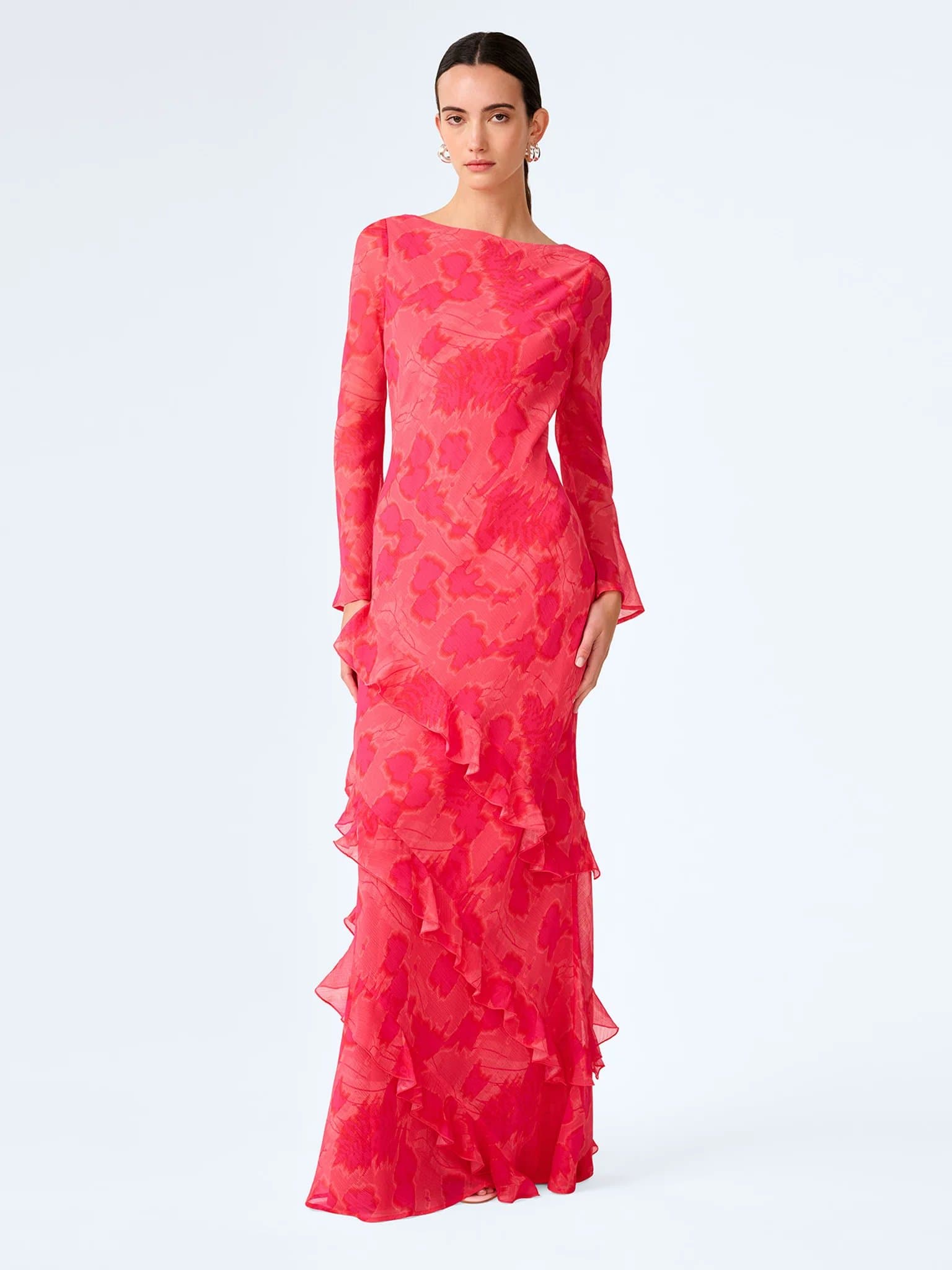 OMNES Bridie Dress in Sunset Blur Print