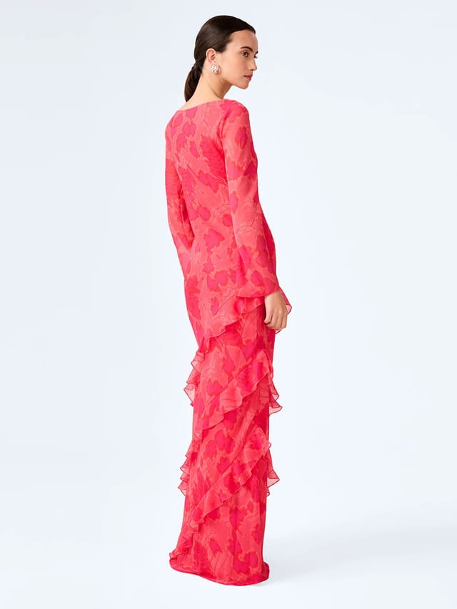 OMNES Bridie Dress in Sunset Blur Print - 2