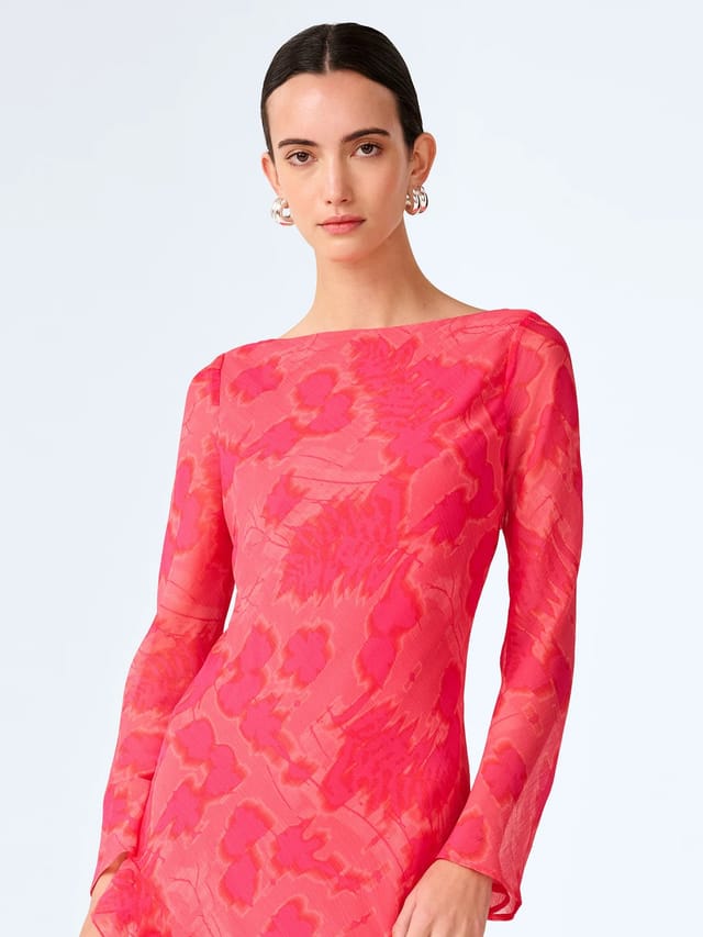 OMNES Bridie Dress in Sunset Blur Print - 3