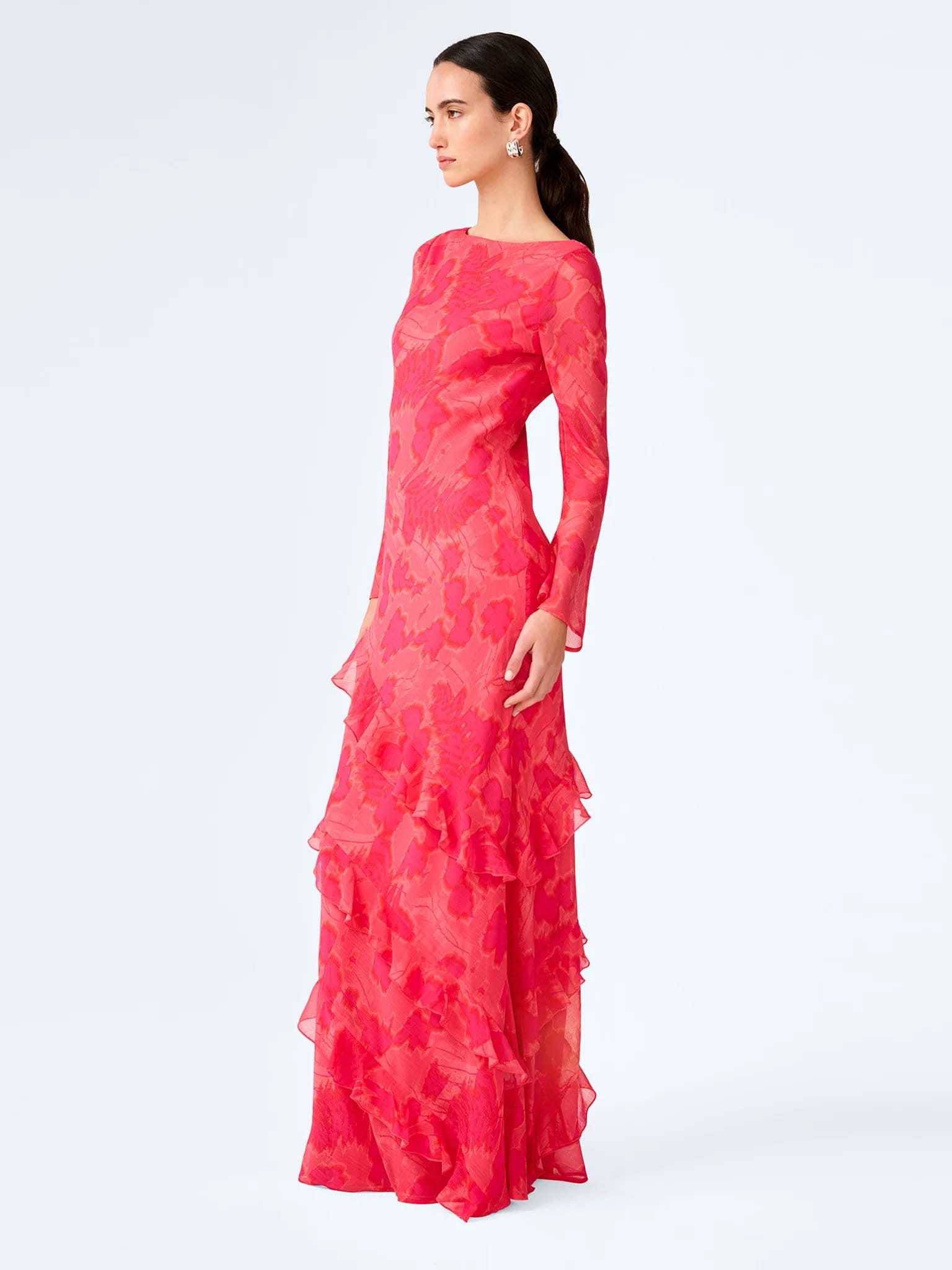 OMNES Bridie Dress in Sunset Blur Print - 4