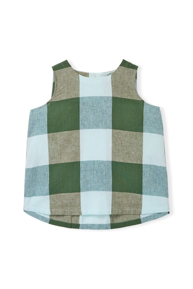Celtic & Co Celtic & Co Women's Sleeveless Pleat Back Cotton Blouse in Bottle Green - 2