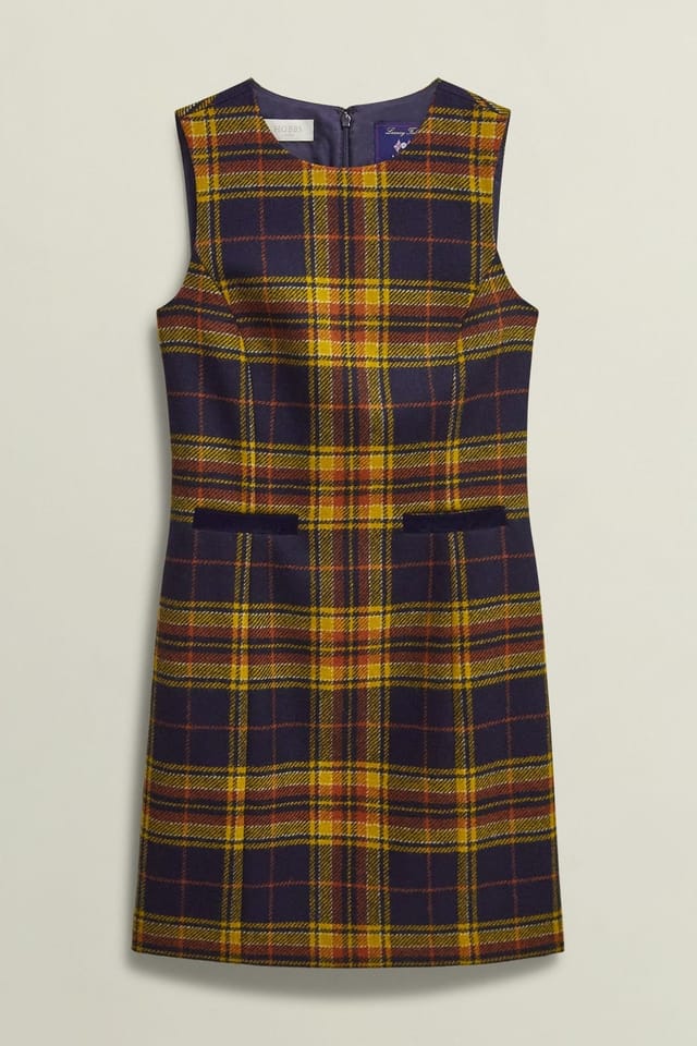Hobbs London Hobbs London Women's Margot Checked Mini Dress in Dark Navy - 2