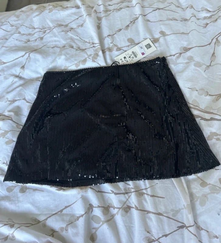 Bershka Sequin mini skirt