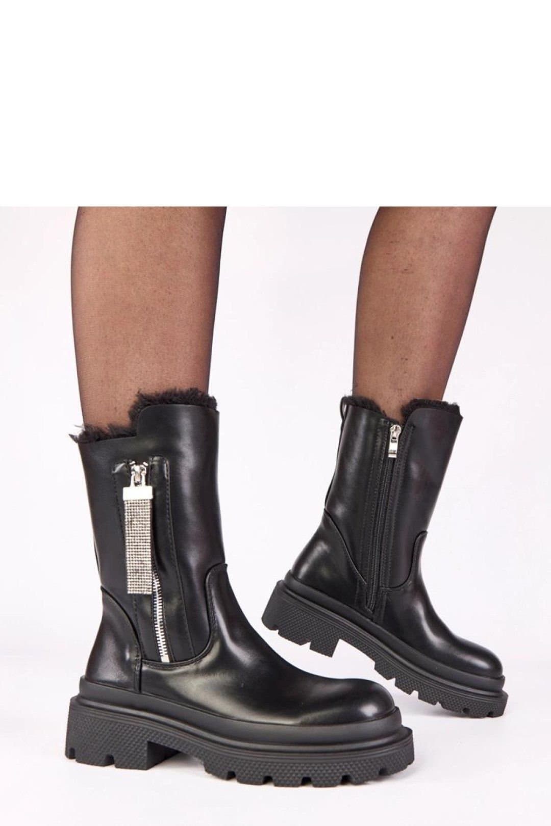 Love Lace Love Lace Women's Stylish Ankle Boots with Drative Zipper & Warm Lining in Black