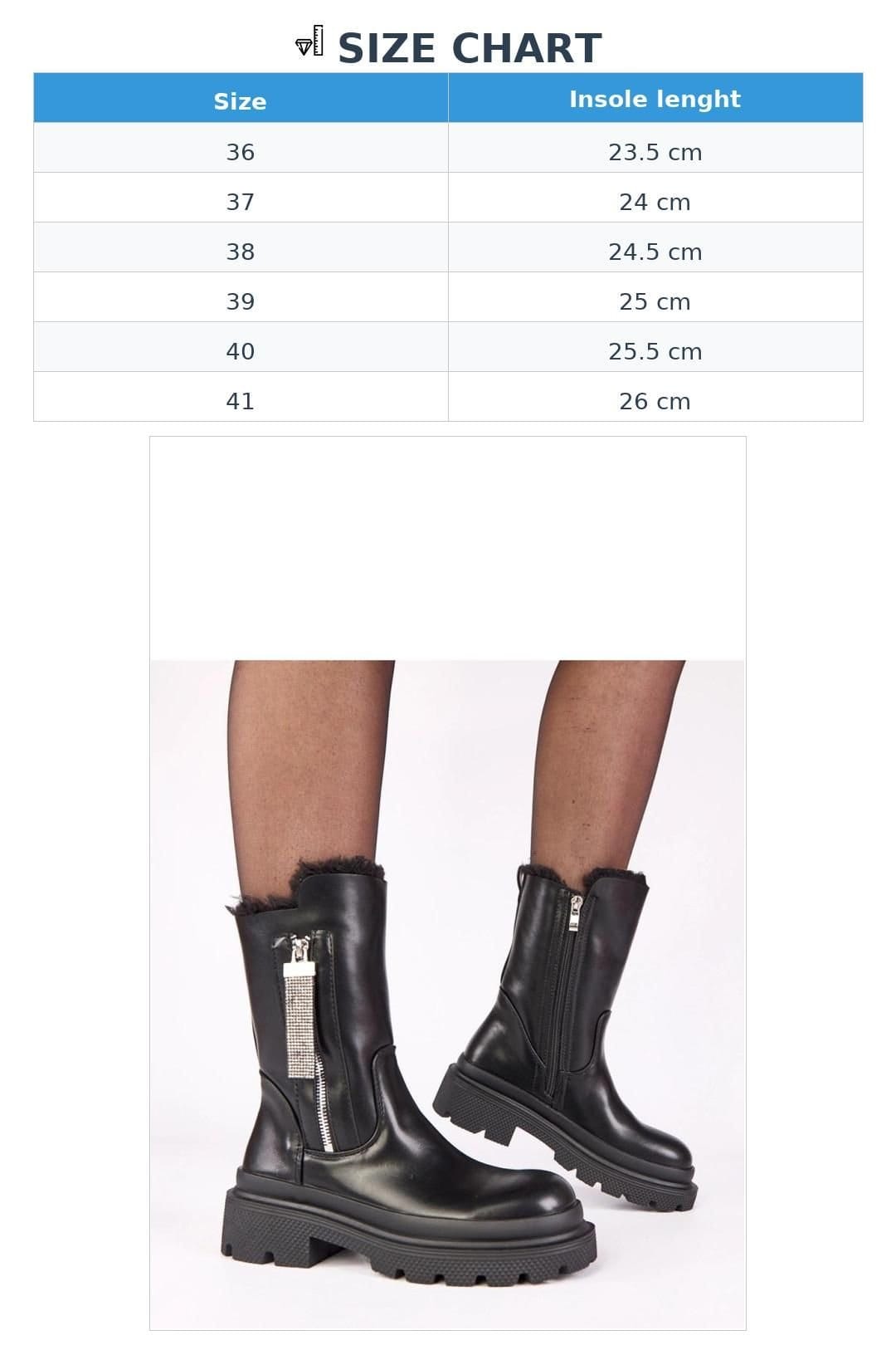 Love Lace Love Lace Women's Stylish Ankle Boots with Drative Zipper & Warm Lining in Black - 4