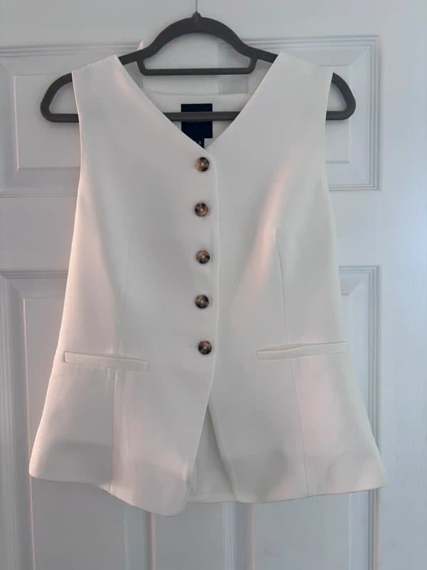 New Look New Look White Waistcoat