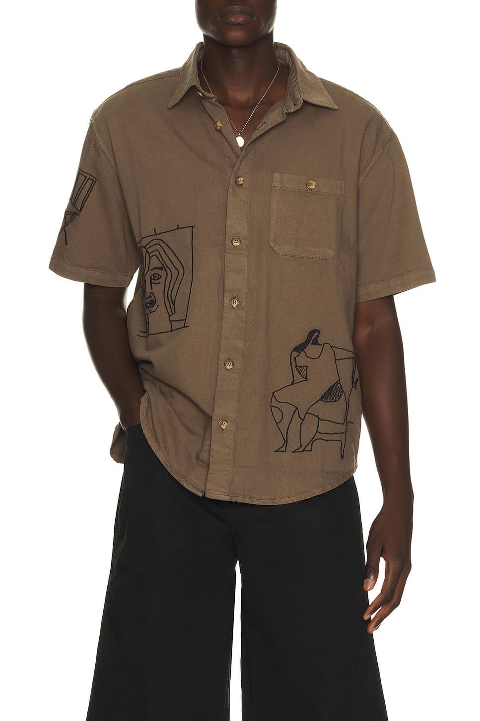 revolve Crooked Face Short Sleeve Shirt